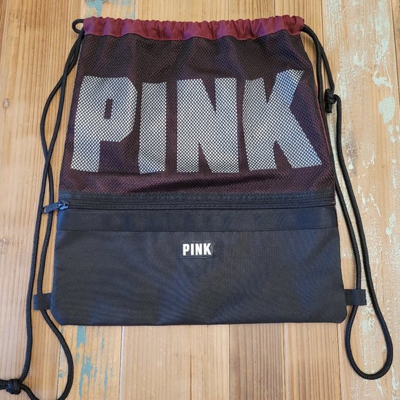PINK Drawstring Gym Backpack - Picture 1 of 1